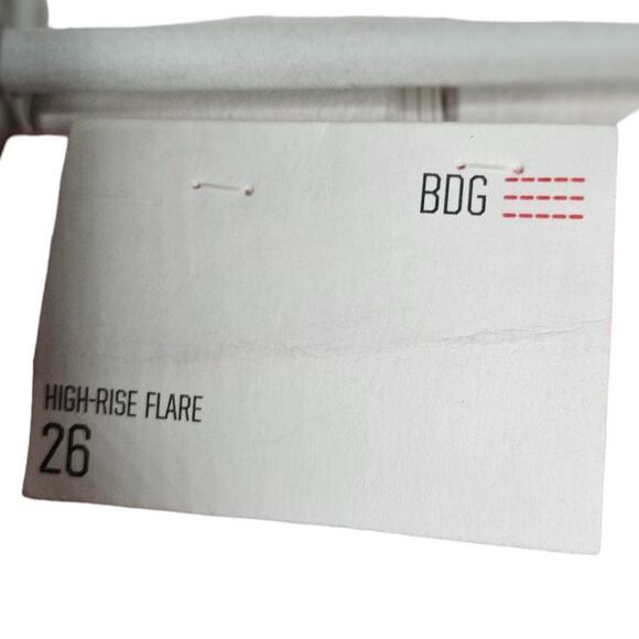 NEW BDG Urban Outfitters 26 High Rise Flare Pink Floral Painted Jean Boho HIppie - Picture 4 of 5